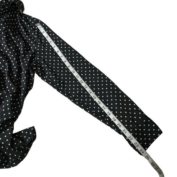 New York & Company City Stretch Polka Dot Button Up Blouse Office Workwear Sz 14 - Picture 14 of 16